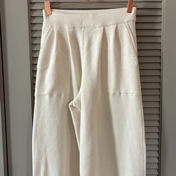 Free People Beach Freya Knit Pants Ivory Sz S - Picture 3 of 8